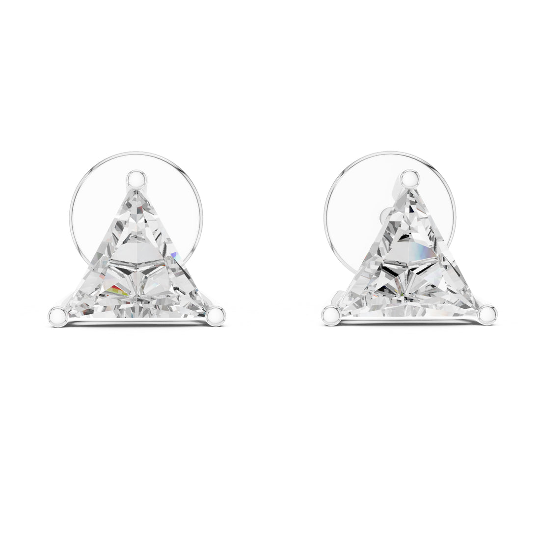 Sparkling Luxe 0.6CT Trillion Cut Lab Grown Diamond Stud Earrings