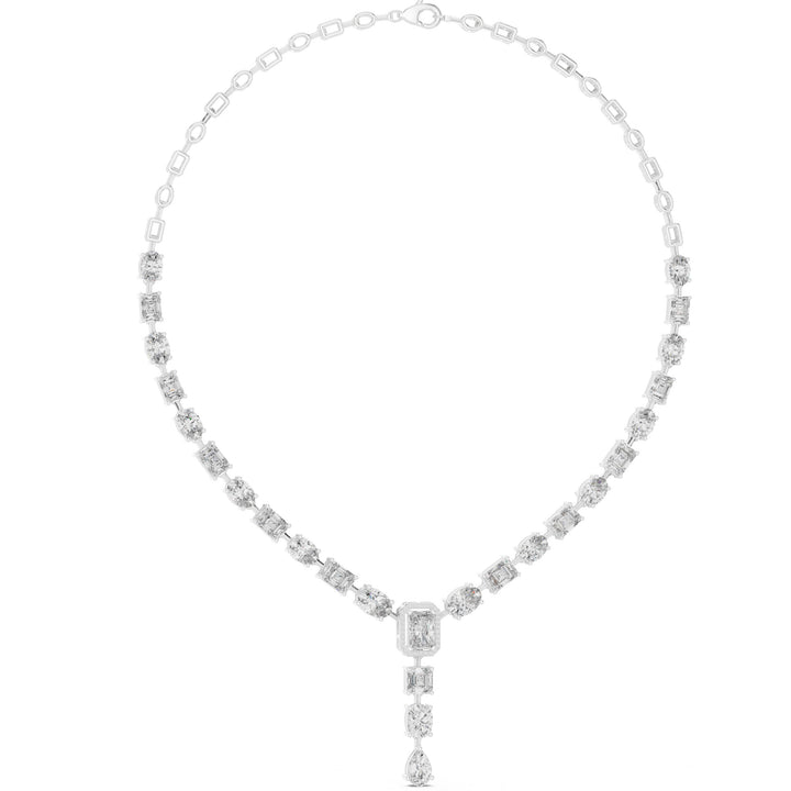 Sparkling Luxe 1ct Rose Gold 18KT Necklace with Mixed Brilliant Lab Grown Diamonds – Bridal Edition