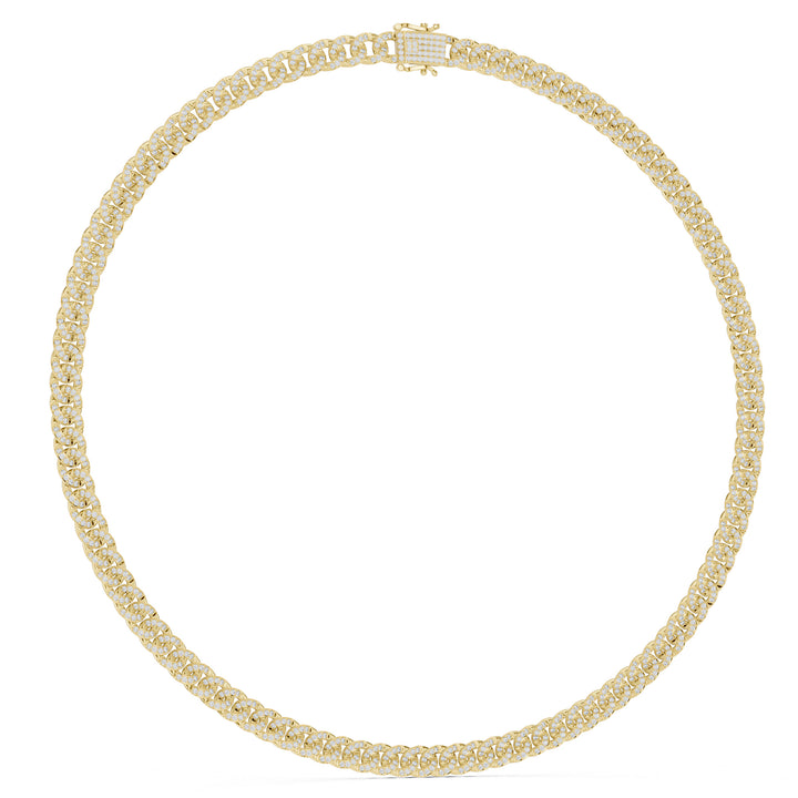 Sparkling Luxe 0.1ct Yellow Gold Round Diamond Bridal Necklace in 18KT