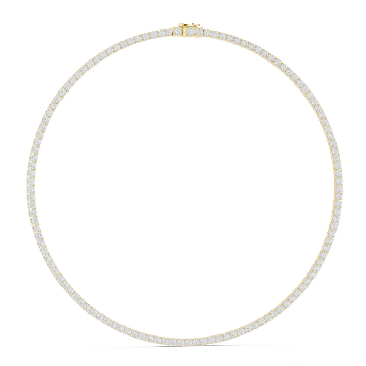 Sparkling Luxe 0.3ct Yellow Casual Wear Necklace Gold Round Diamond in 18KT