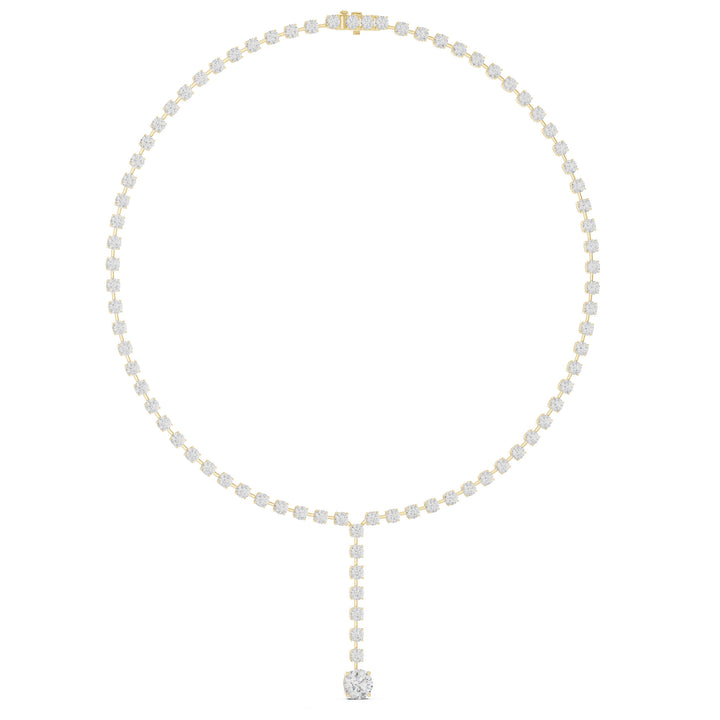 Sparkling Luxe 2.85ct Rose Gold Round Diamond Bridal Necklace in 18KT