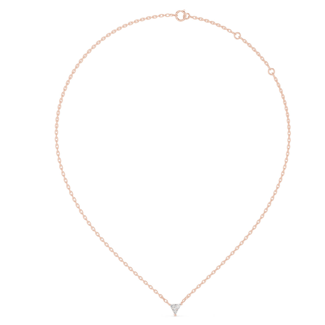 Sparkling Luxe 0.74CT Lab Grown Trillion Cut Diamond Pendant Necklace in 18KT