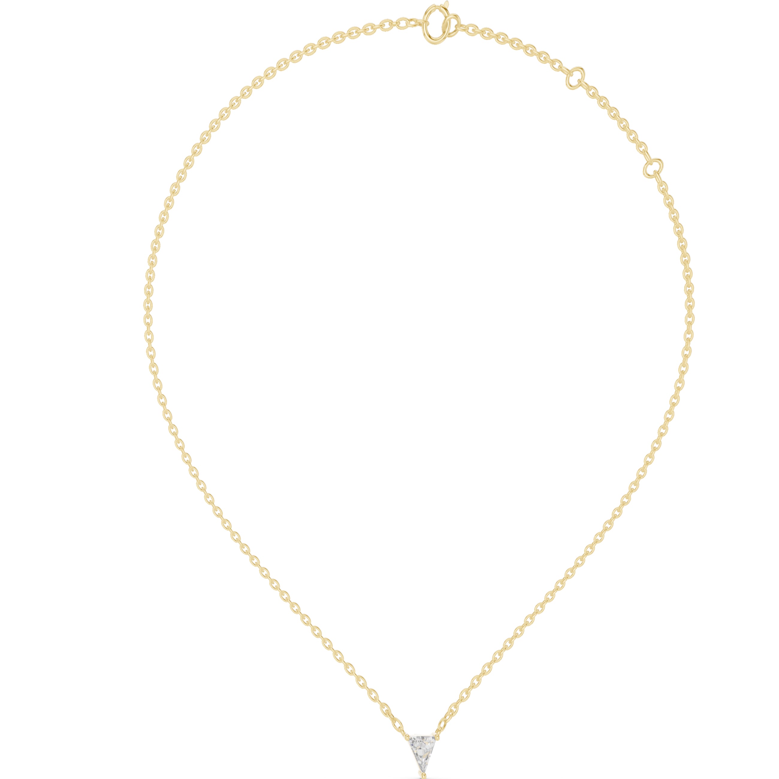 Sparkling Luxe 0.74CT Lab Grown Trillion Cut Diamond Pendant Necklace in 18KT