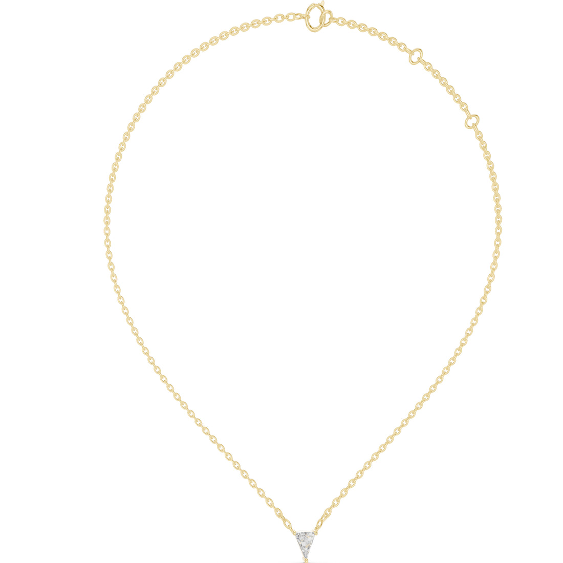 Sparkling Luxe 0.74CT Lab Grown Trillion Cut Diamond Pendant Necklace in 18KT