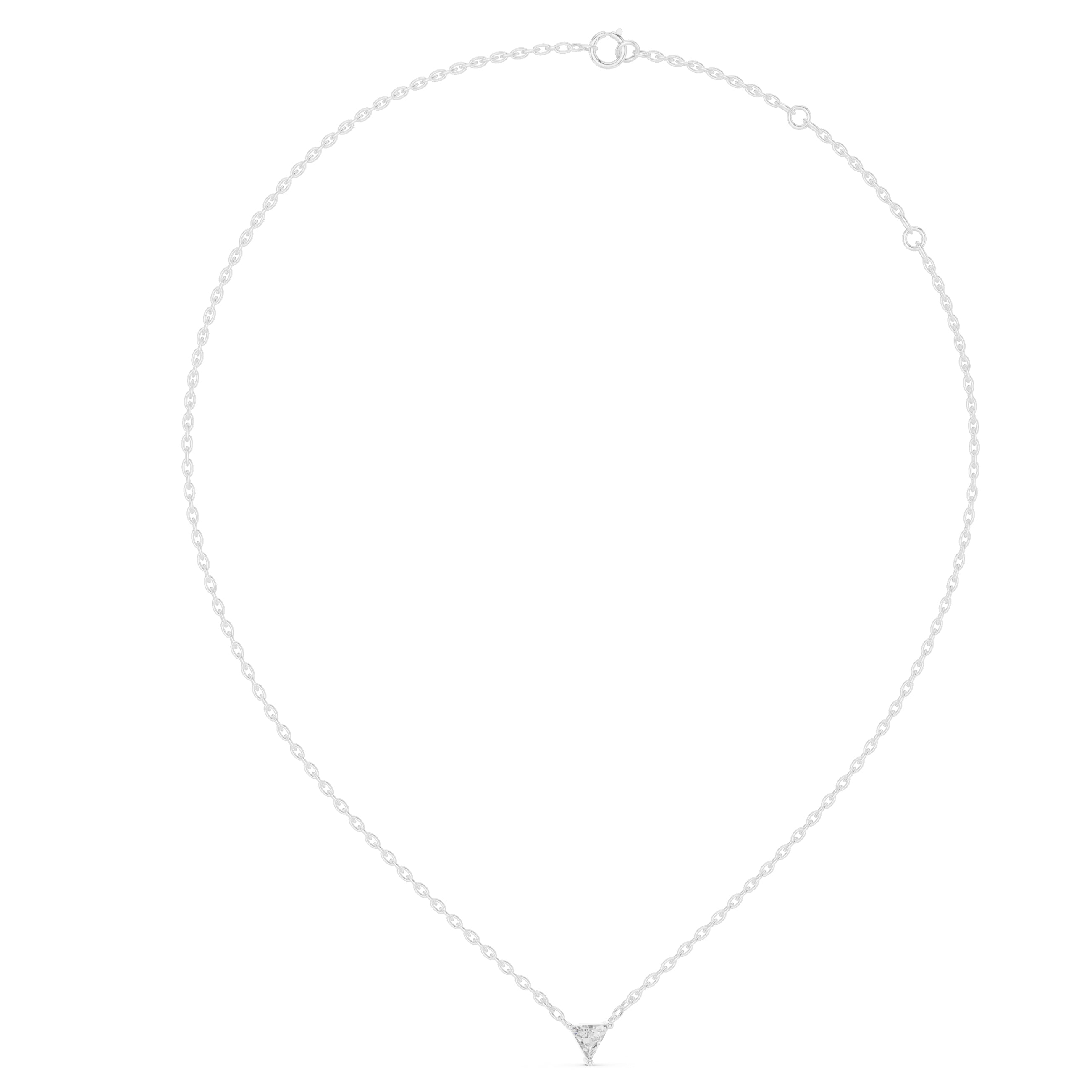 Sparkling Luxe 0.74CT Lab Grown Trillion Cut Diamond Pendant Necklace in 18KT