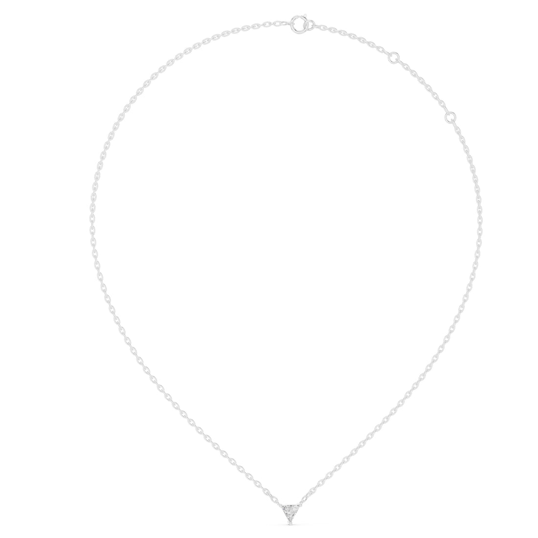 Sparkling Luxe 0.74CT Lab Grown Trillion Cut Diamond Pendant Necklace in 18KT