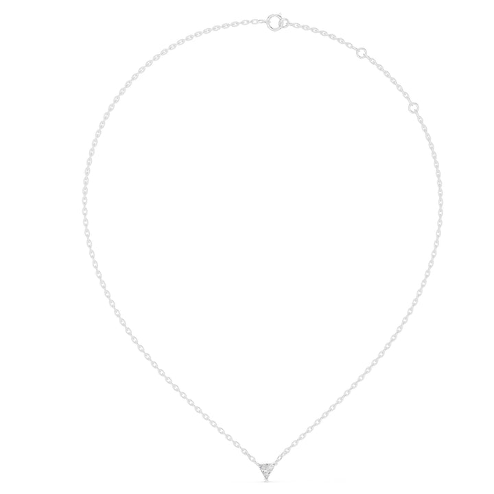 Sparkling Luxe 0.74CT Lab Grown Trillion Cut Diamond Pendant Necklace in 18KT