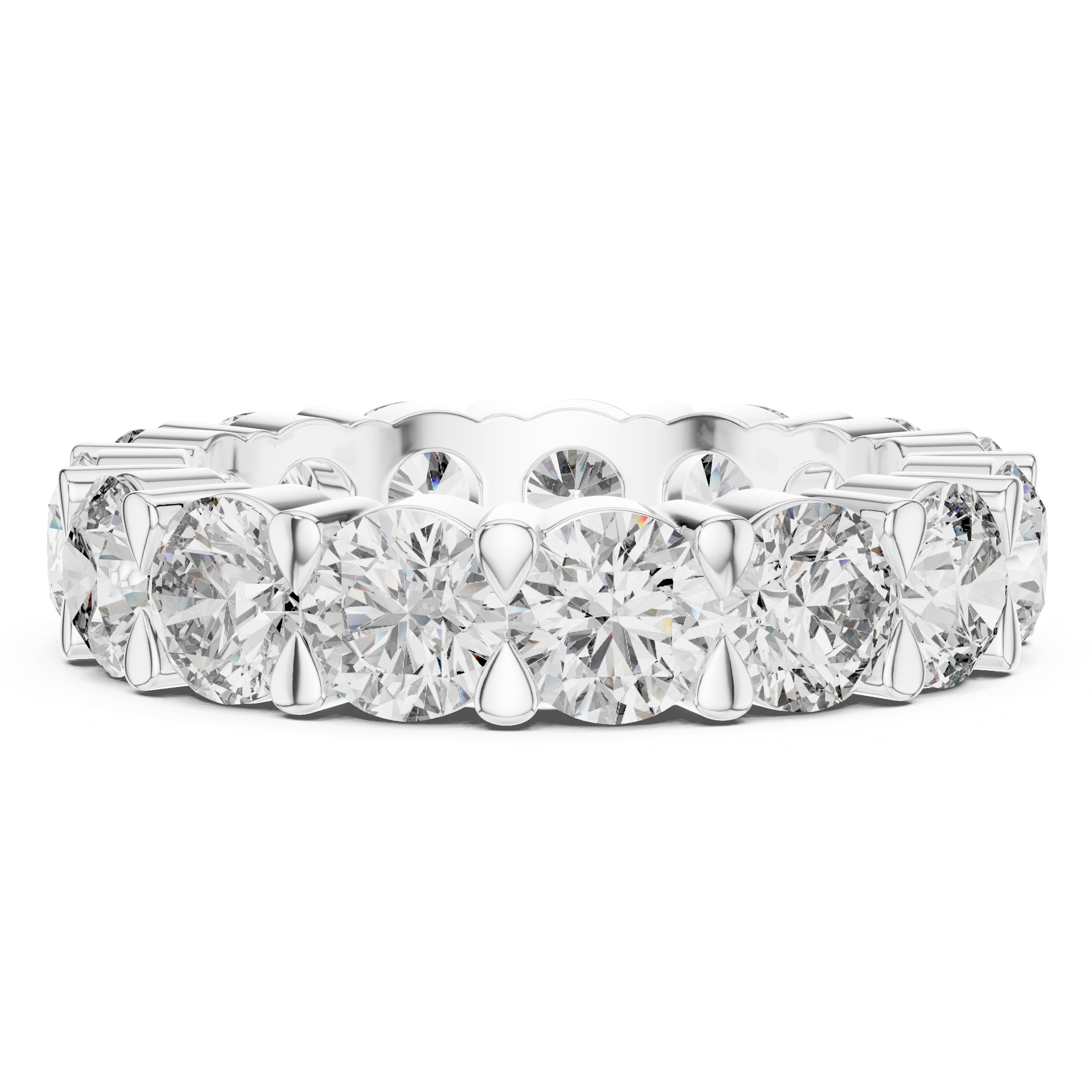 Sparkling Luxe 0.3CT Round Diamond Engagement Stack Ring in 18KT