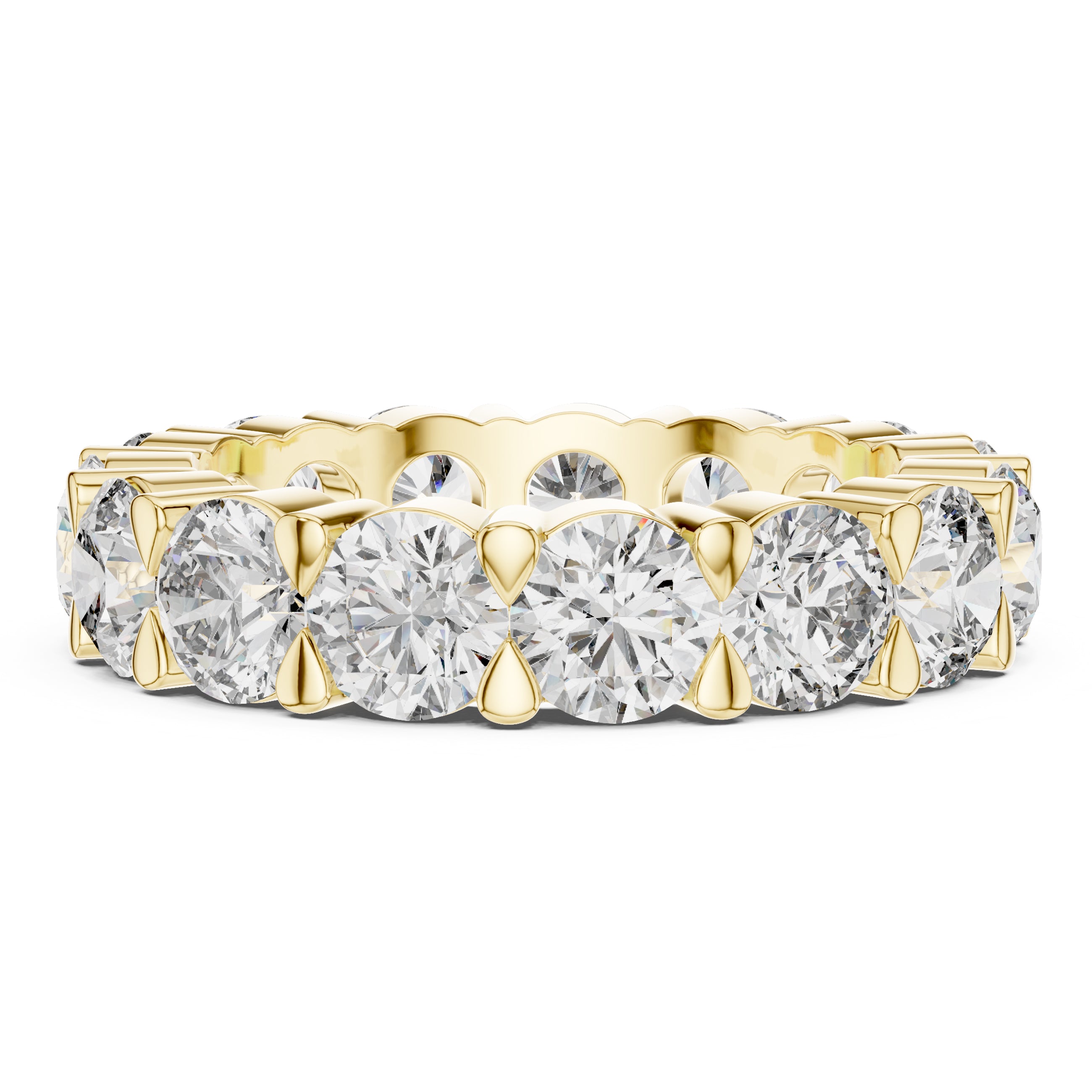 Sparkling Luxe 0.3CT Round Diamond Engagement Stack Ring in 18KT