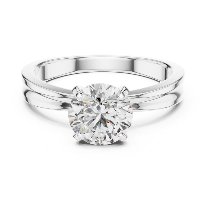 Sparkling Luxe 1.5CT Round Solitaire Engagement Lab Diamond Ring in 18KT