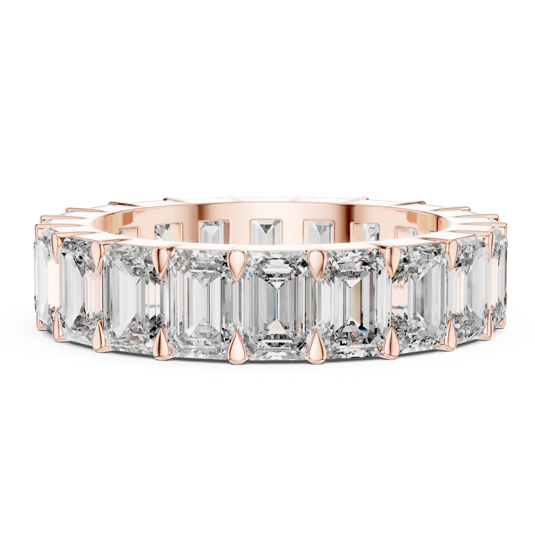 Sparkling Luxe 0.3CT Round Emerald Diamond Engagement Ring in 18KT