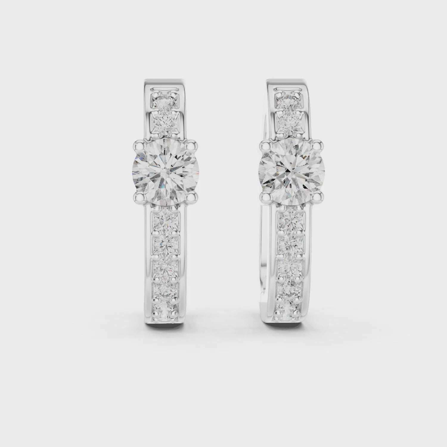 Sparkling Luxe 0.3ct Grandeur Lab Grown Diamond Hoops Earrings 18KT