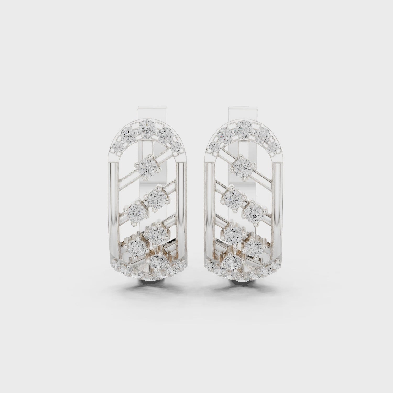 Sparkling Luxe 0.015ct Linning Round Diamond Earrings