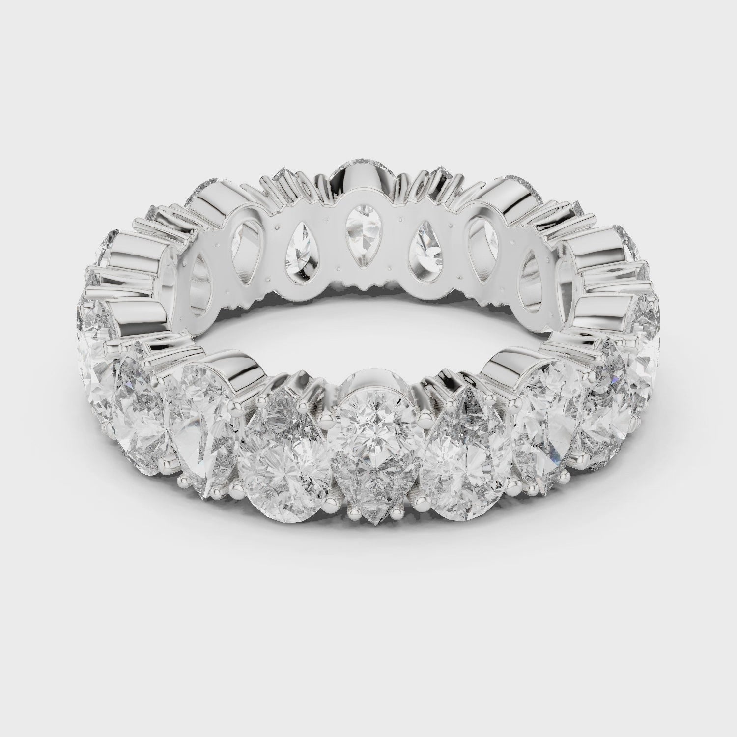 Sparkling Luxe 0.249ct 18KT Pear & Marquess Full Diamond Ring