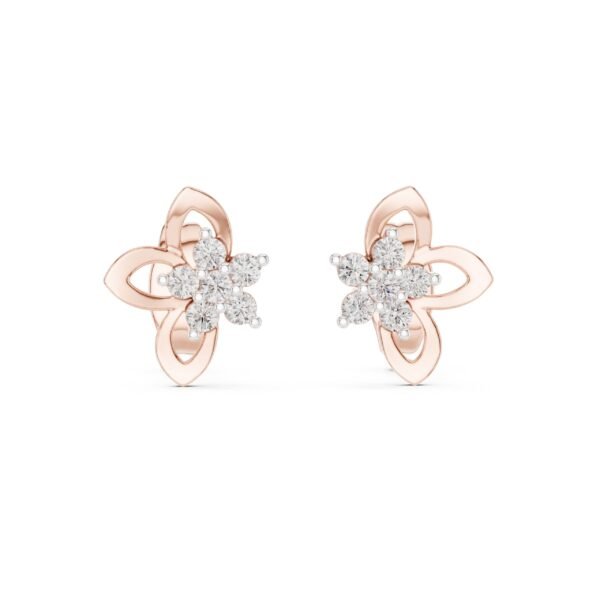 Sparkling Luxe 0.015ct 18KT Blossom Spark Flower Diamond Earring