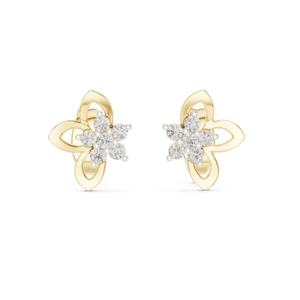 Sparkling Luxe 0.015ct 18KT Blossom Spark Flower Diamond Earring