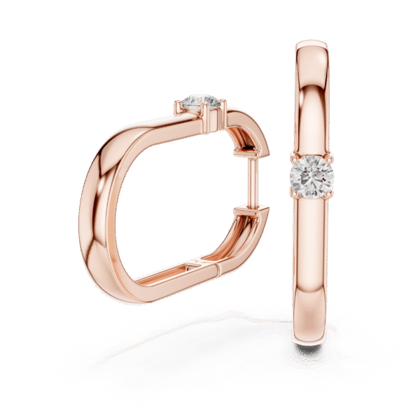 Sparkling Luxe 0.2ct Round Diamond Hoops Earrings in 18KT