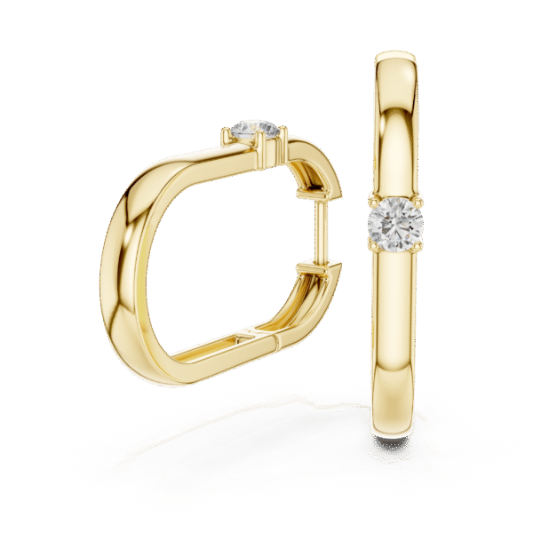 Sparkling Luxe 0.2ct Round Diamond Hoops Earrings in 18KT