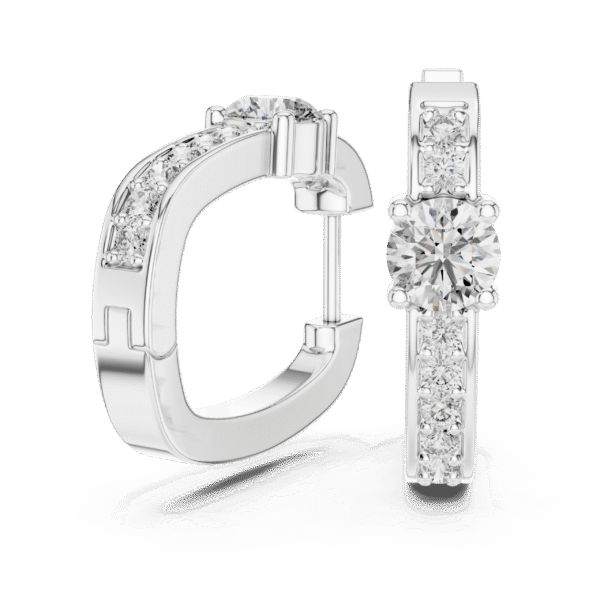 Sparkling Luxe 0.3ct Grandeur Lab Grown Diamond Hoops Earrings 18KT