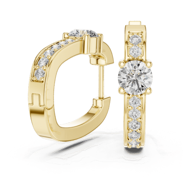 Sparkling Luxe 0.3ct Grandeur Lab Grown Diamond Hoops Earrings 18KT