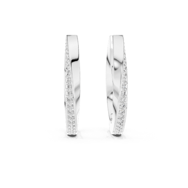 Sparkling Luxe 0.05ct Minimal Lab Grown Diamond Hoops Earrings in 18KT