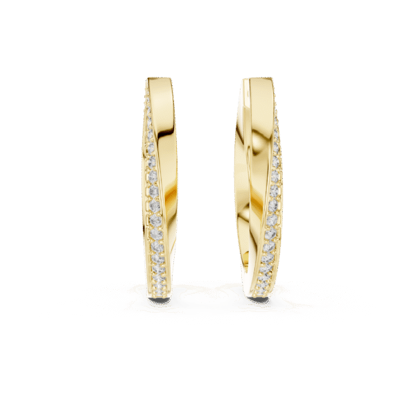 Sparkling Luxe 0.05ct Minimal Lab Grown Diamond Hoops Earrings in 18KT