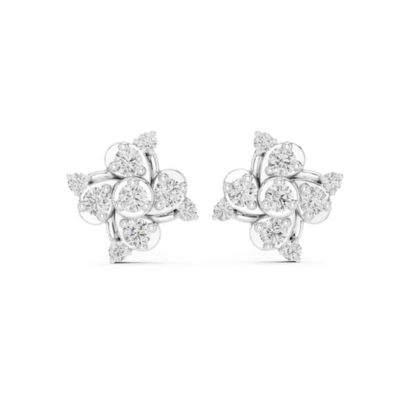Sparkling Luxe 0.05ct Casual Round Cut Diamond Earring with 18KT