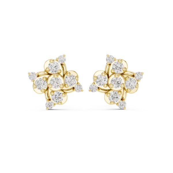 Sparkling Luxe 0.05ct Casual Round Cut Diamond Earring with 18KT