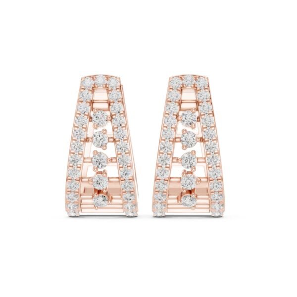 Sparkling Luxe 0.015ct 18KT Round Diamond Hoops Earrings
