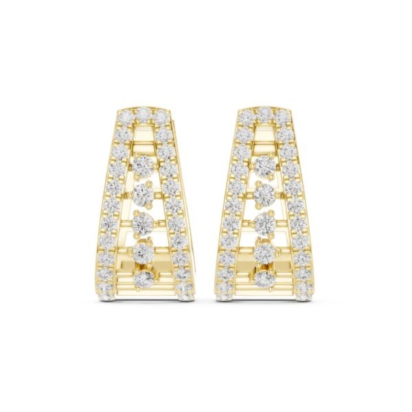 Sparkling Luxe 0.015ct 18KT Round Diamond Hoops Earrings