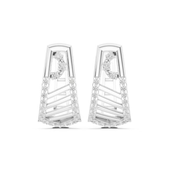Sparkling Luxe 0.01ct 18KT Casual Wear Round Diamond Earrings