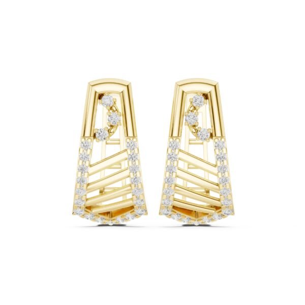 Sparkling Luxe 0.01ct 18KT Casual Wear Round Diamond Earrings