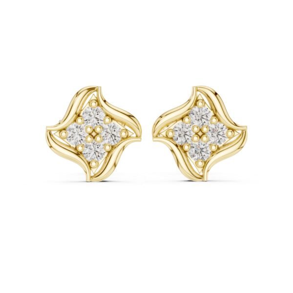 Sparkling Luxe 0.04ct 18KT Casual Round Diamond Earring