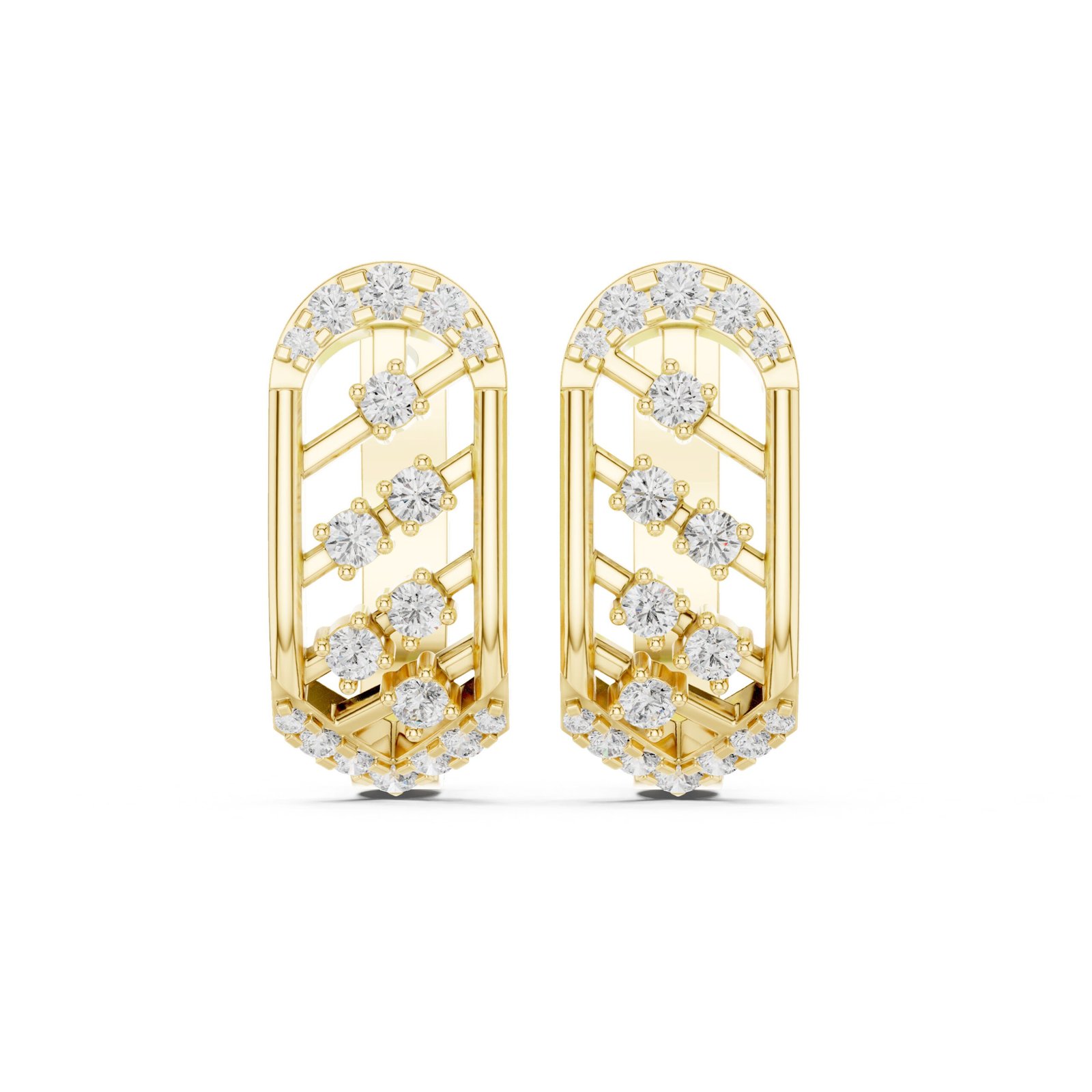 Sparkling Luxe 0.015ct Linning Round Diamond Earrings
