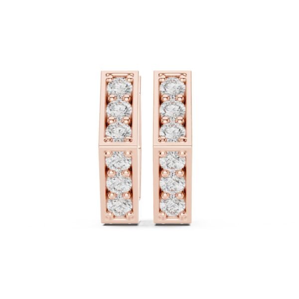 Sparkling Luxe 0.02ct 18KT Round Diamond Hoops Earrings