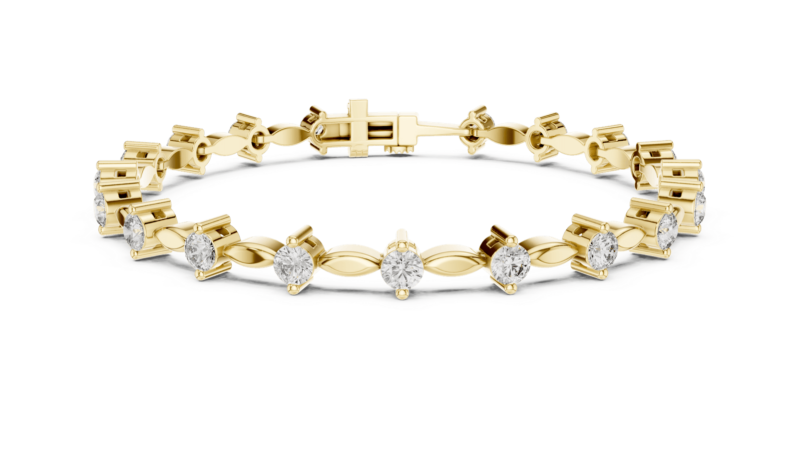 Sparkling Luxe 0.1ct Women’s 18KT Rose Gold Round Diamond Tennis Bracelet