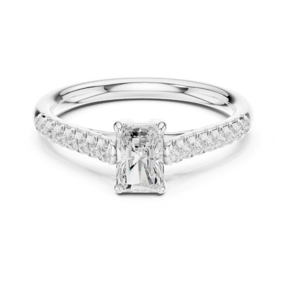 Sparkling Luxe 0.7ct Emerald Diamond Solitaire Ring in 18KT