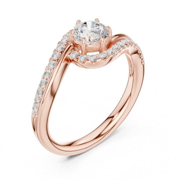 Sparkling Luxe 0.5ct Round Diamond Solitaire Ring in 18KT