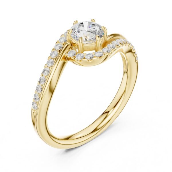 Sparkling Luxe 0.5ct Round Diamond Solitaire Ring in 18KT