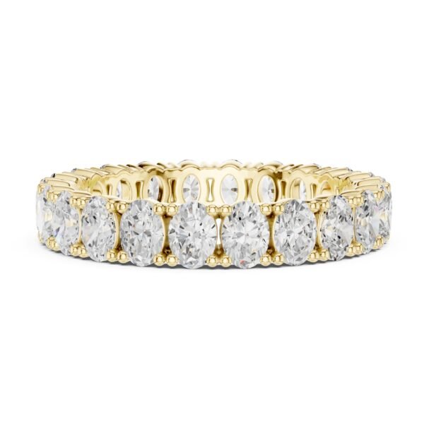 Sparkling Luxe 0.087727ct Oval Diamond Full Eternity Ring in 18KT