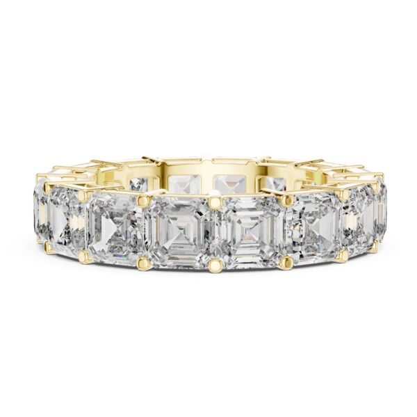 Sparkling Luxe 0.5ct 18KT Asscher Diamond Full Band Ring