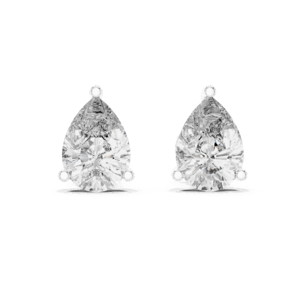 Sparkling Luxe 1.7CT Pear Cut Lab Grown Diamond Stud Earrings in 18KT