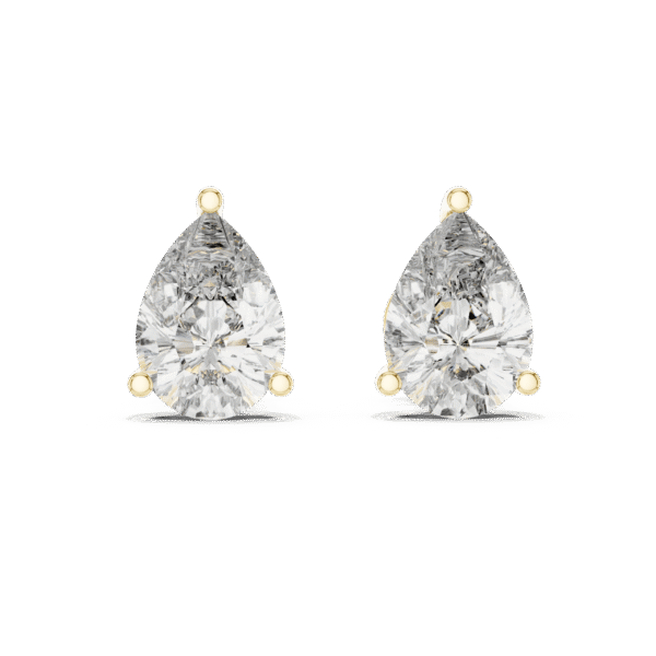 Sparkling Luxe 1.7CT Pear Cut Lab Grown Diamond Stud Earrings in 18KT