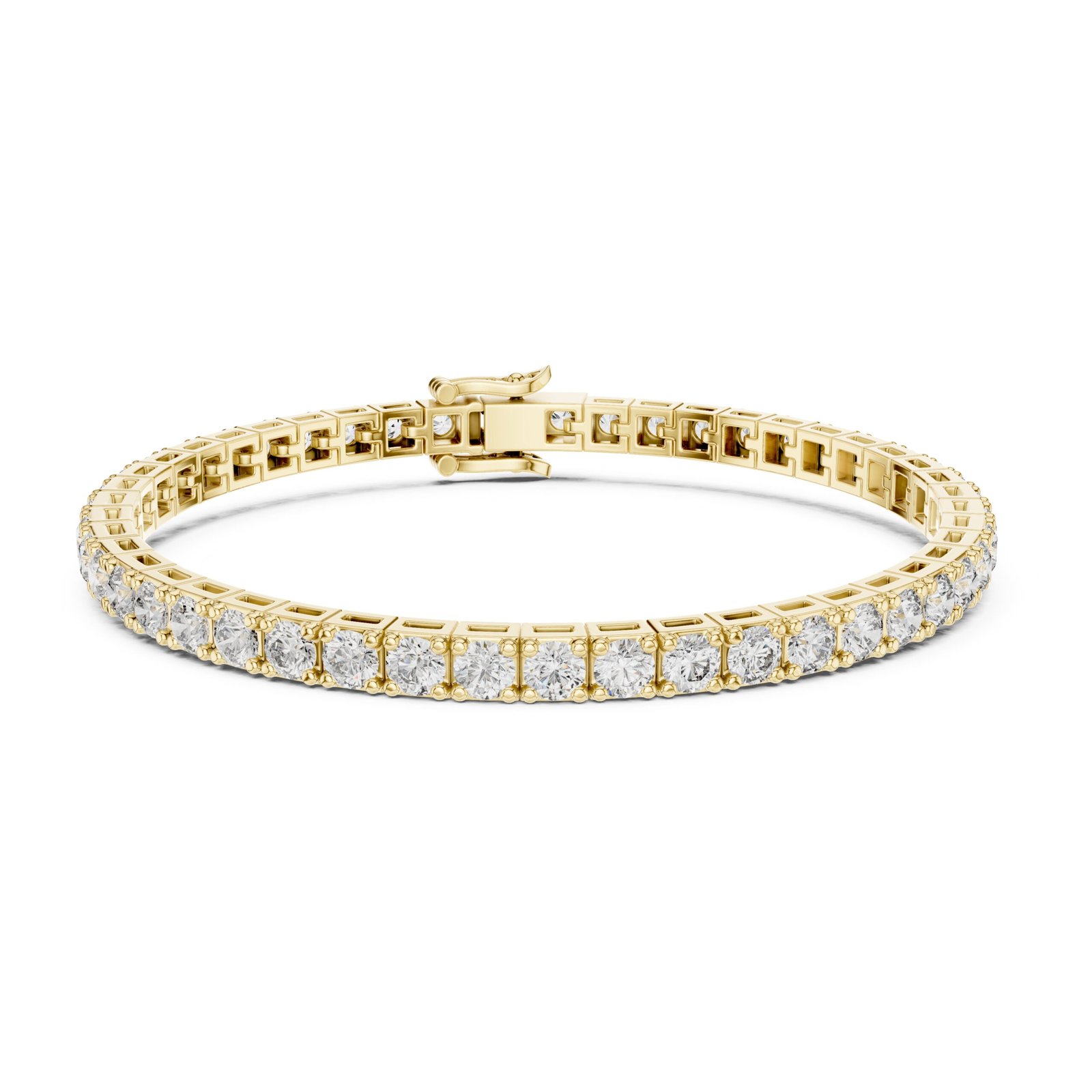 Sparkling Luxe 0.11ct White Gold Tennis Bracelet with 47 Brilliant Round Diamonds