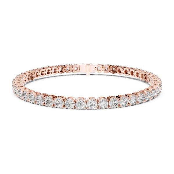 Sparkling Luxe 0.15ct Round Diamonds Tennis Bracelet for Women's in 18KT Rose Gold