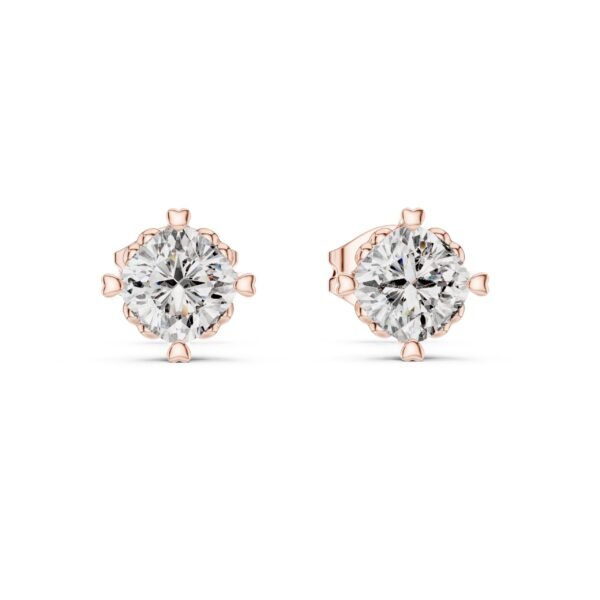 Sparkling Luxe 0.70ct Round Lab Grown Diamond Studs Solitaire in White Gold