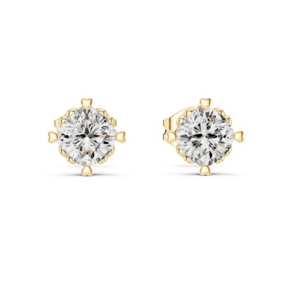 Sparkling Luxe 0.70ct Round Lab Grown Diamond Studs Solitaire in White Gold