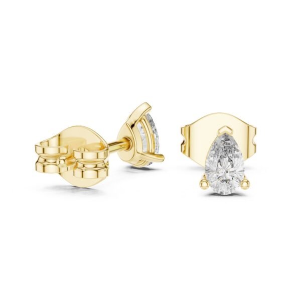 Sparkling Luxe 0.5ct Pear Shape Solitaire Diamond Stud Earrings