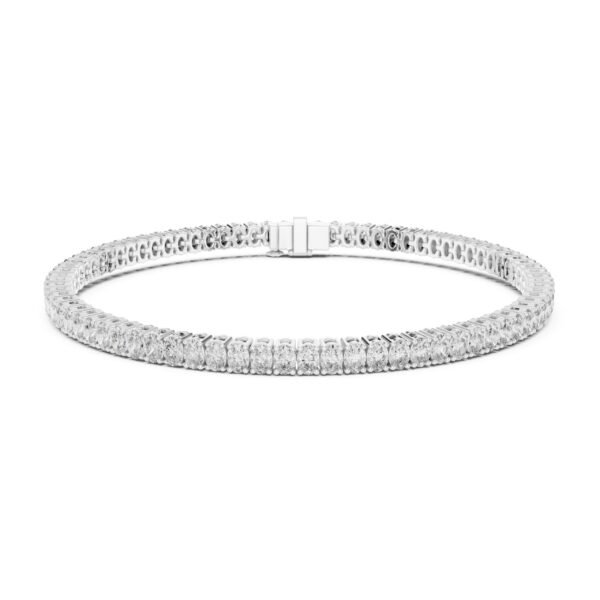 Sparkling Luxe 0.15ct Oval Shape 79 Diamonds Tennis Bracelet in 18KT Rose Gold
