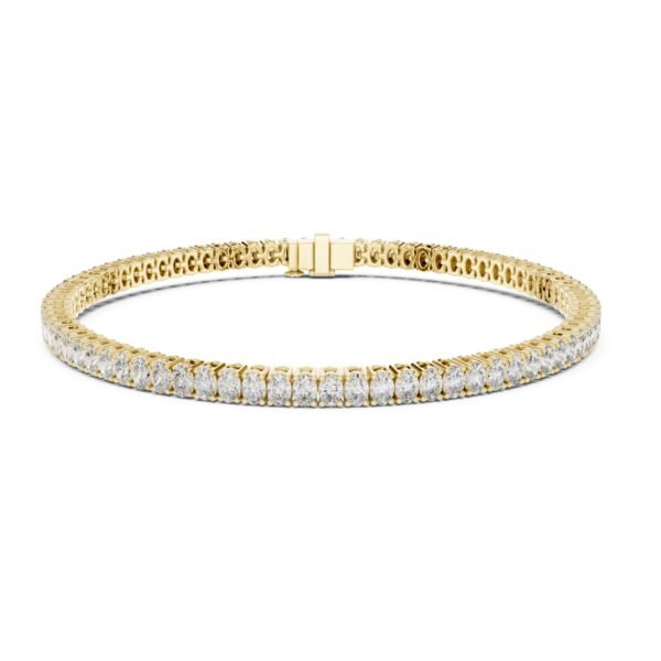 Sparkling Luxe 0.15ct Oval Shape 79 Diamonds Tennis Bracelet in 18KT Rose Gold